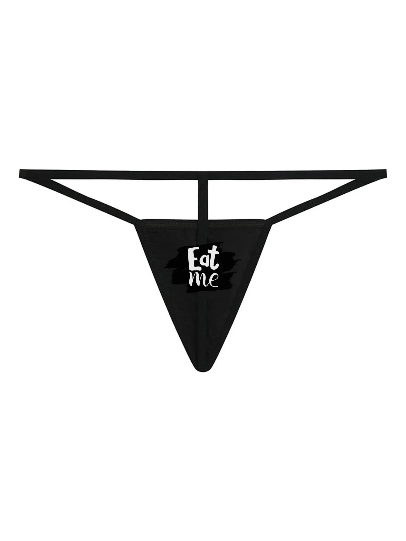 Tanga negro con estampado