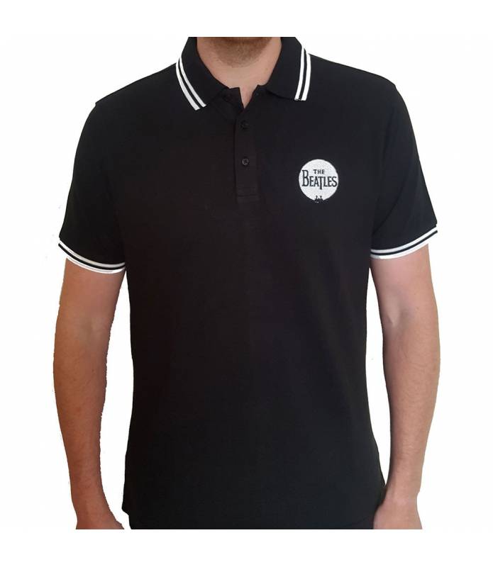 THE BEATLES Drum Logo Polo Licencia Oficial RockOff BEATPS12MB