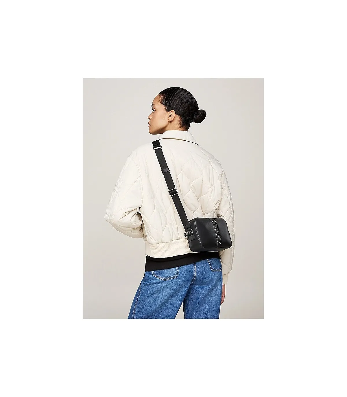 Tommy Jeans Bolso Cartera City Logo Metálico Mujer negro