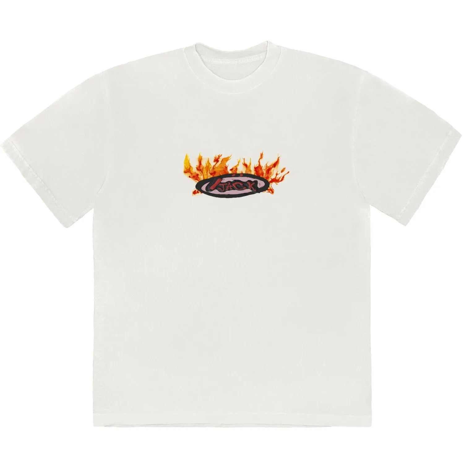 TRAVIS SCOTT CACTUS JACK FLAME TSHIRT CREAM
