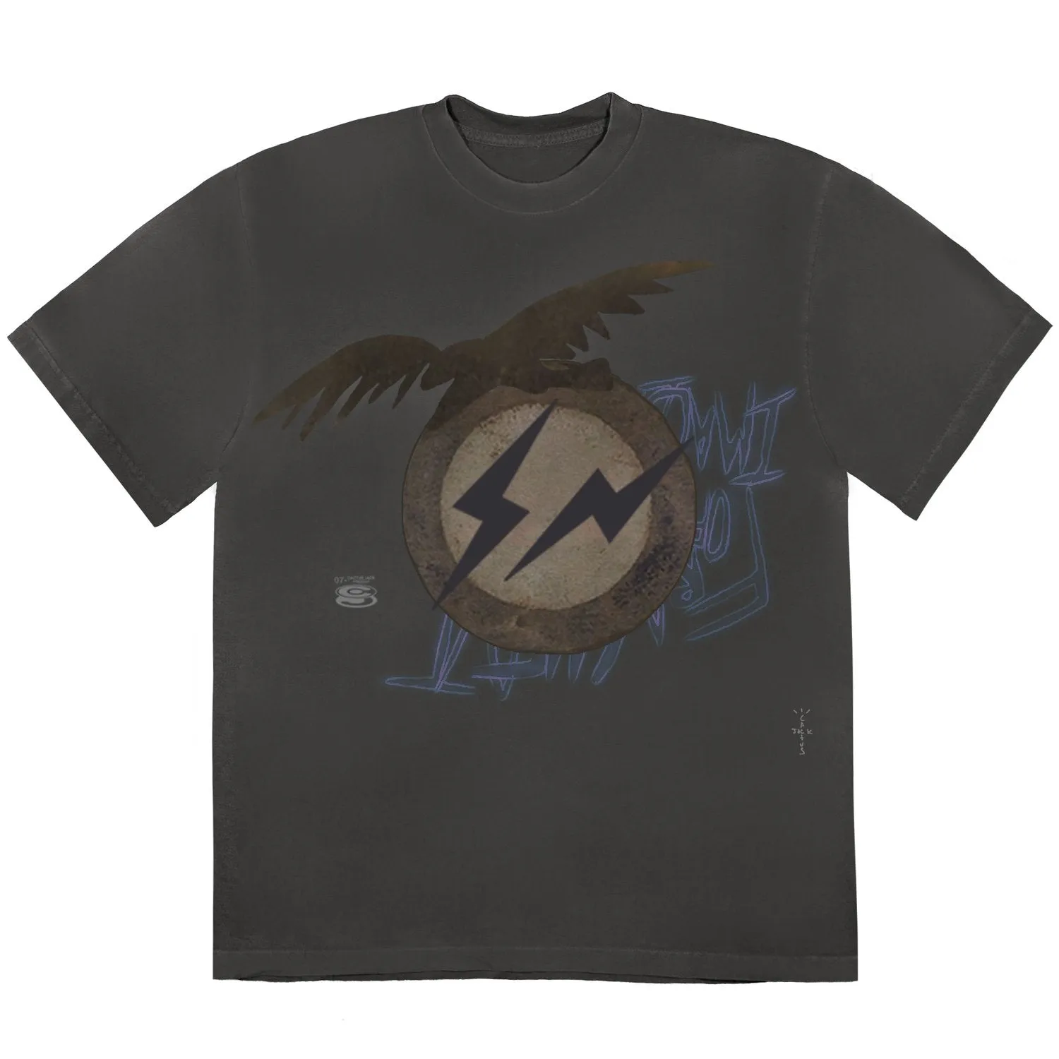 TRAVIS SCOTT CACTUS JACK FOR FRAGMENT CREATE TSHIRT WASHED BLACK