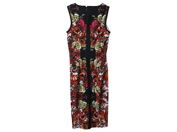 Vestido tubo estampado de Roberto Cavalli en viscosa multicolor Impresión de pitón 