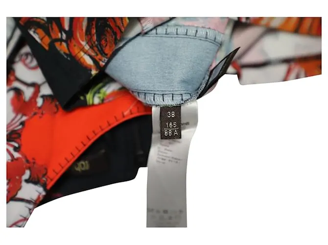 Vestido tubo estampado de Roberto Cavalli en viscosa multicolor Impresión de pitón 