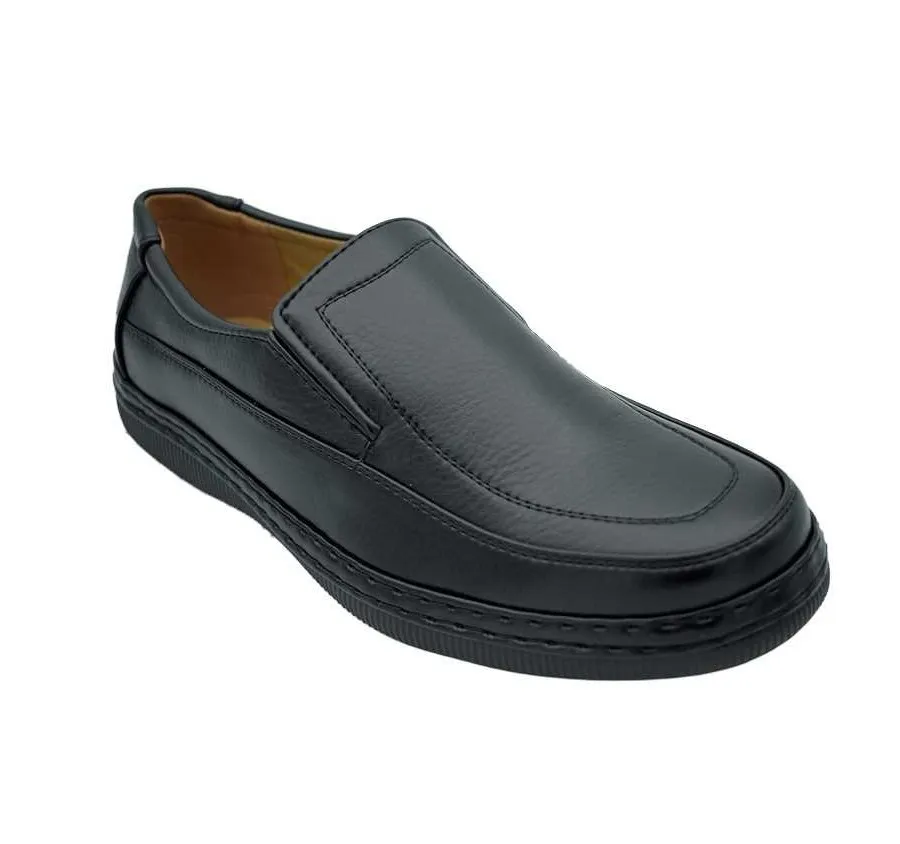 ZAPATO DE HOMBRE PESPUNTES VICMART CABALLERO ELASTICOS NEGRO
