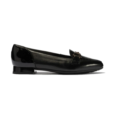 Zapato mocasin mujer Pitillos negro