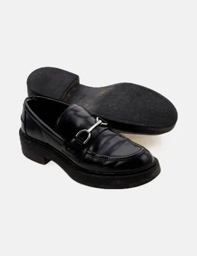 Zara Zapato negro mocasín